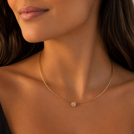 Kette mit Zirkonia-Anhänger - Sterling Silber