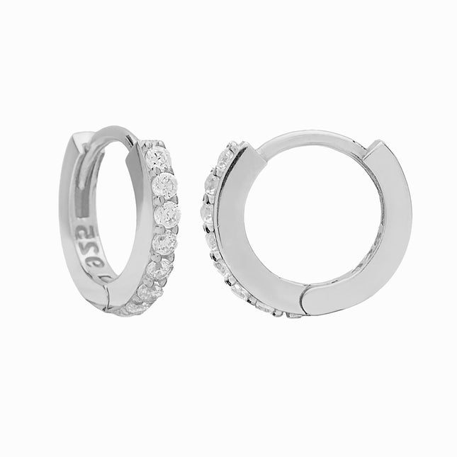 Zirkonia-Creolen - Sterling Silber