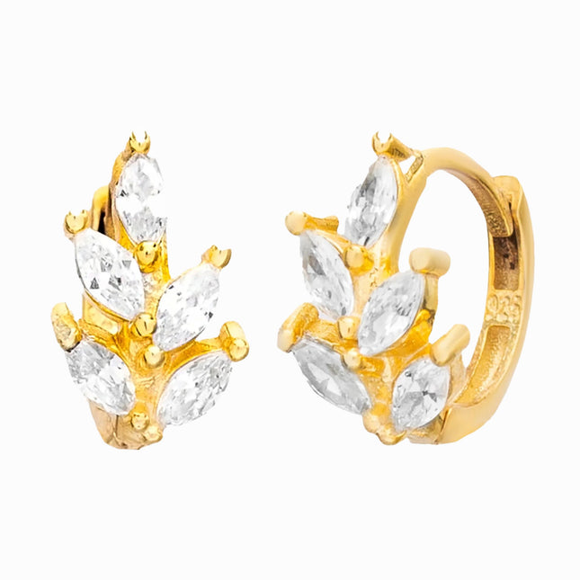 Blumen-Creolen - Sterling Silber