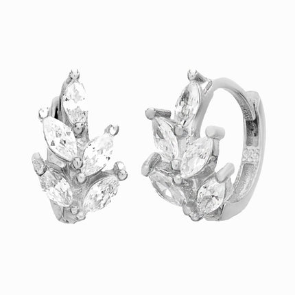 Blumen-Creolen - Sterling Silber