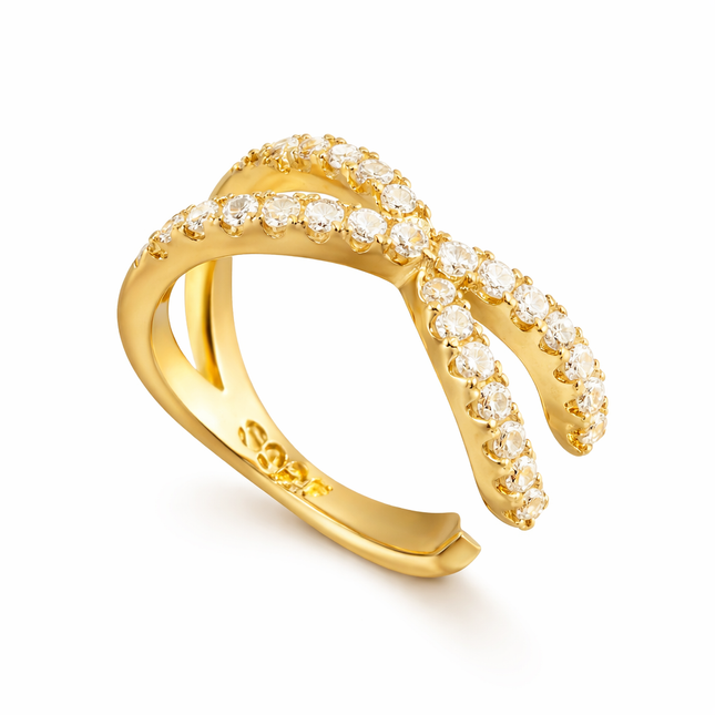 X-förmiger Ear Cuff  - Sterling Silber