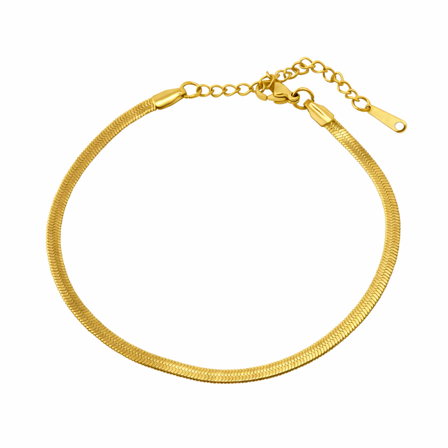 Fußkette mit Schlangenkette-Design - wasserfest