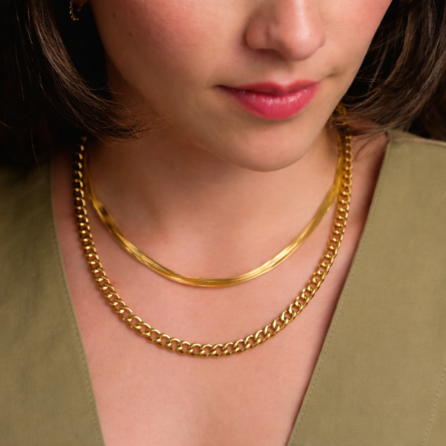 Cable Link Chain Halskette - wasserfest