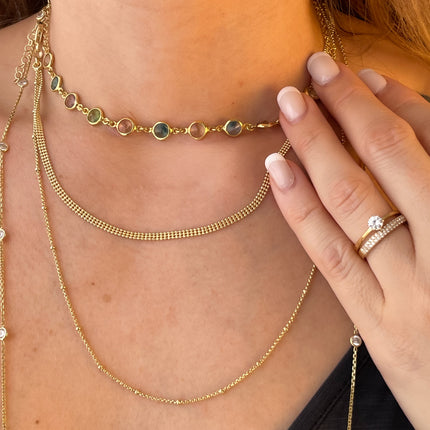 Doppelreihige Layer Kette- Sterling Silber