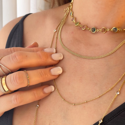 Doppelreihige Layer Kette- Sterling Silber