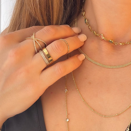 Doppelreihige Layer Kette- Sterling Silber