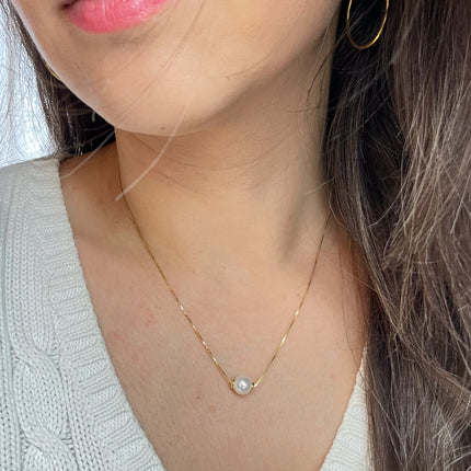 Halskette mit Perle - Sterling Silber