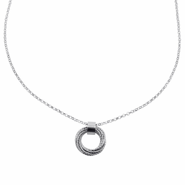 Halskette mit mehreren Ringen - Sterling Silber