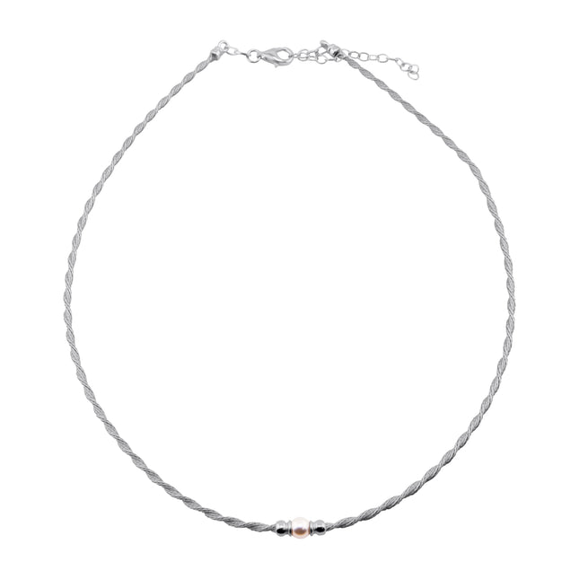 Halskette mit kleiner Perle - Sterling Silber