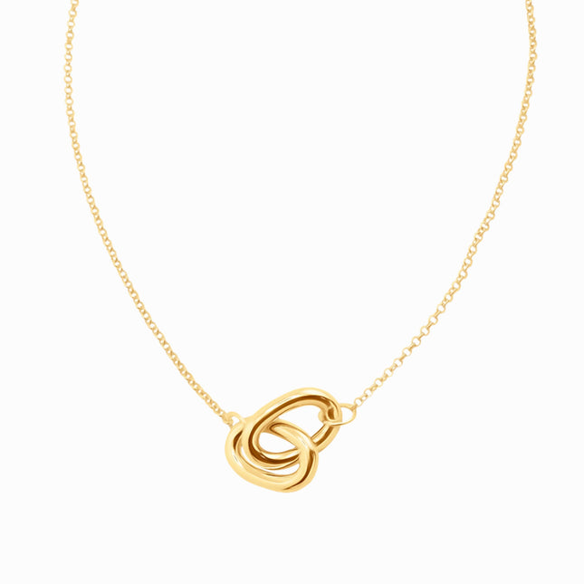 Halskette mit verbundenen Ovalen - Sterling Silber