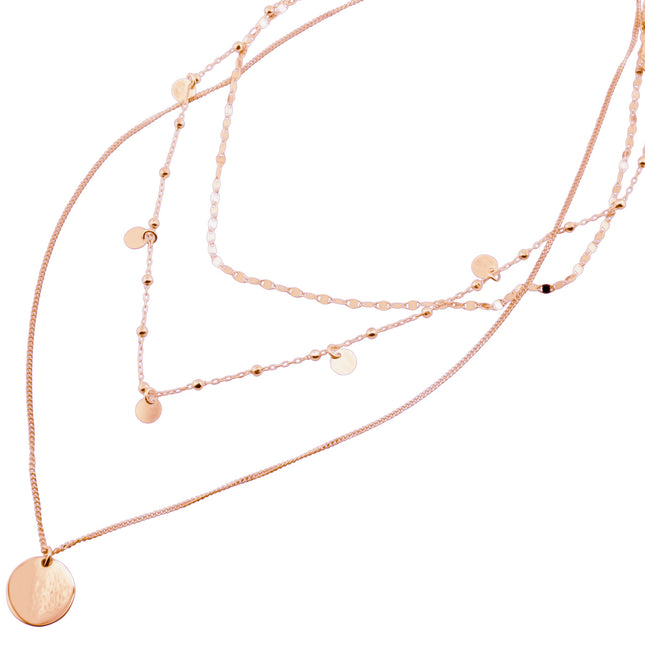 Mehrlagige Layering Halskette mit Anhänger - Sterling Silber