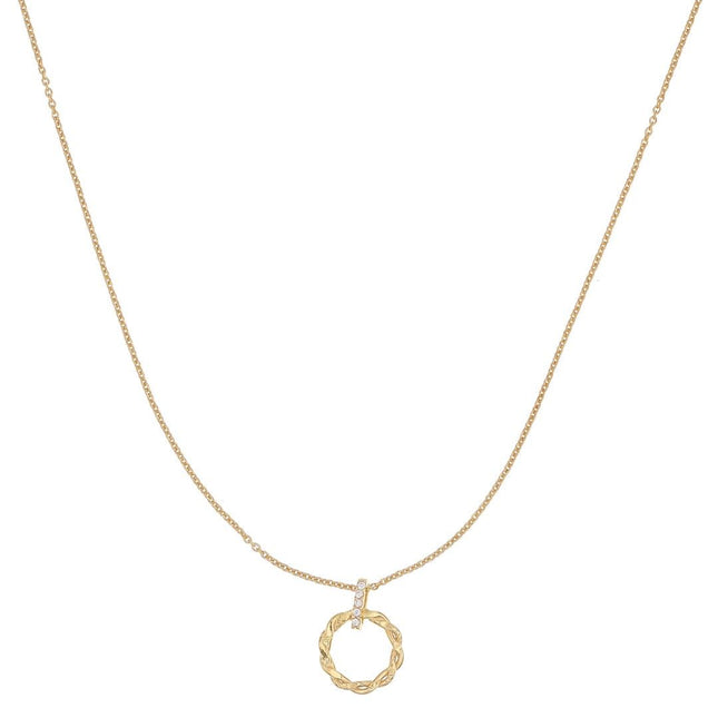 Halskette mit geflochtenem Kreis - Sterling Silber