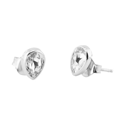 Ohrstecker Tropfen mit Zirkonia - Sterling Silber