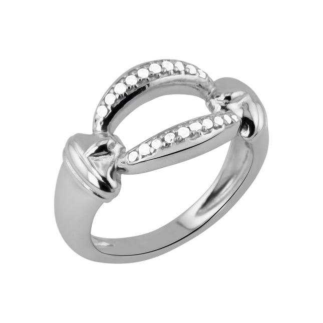 Ring mit Zirkonia-Oval - Sterling Silber