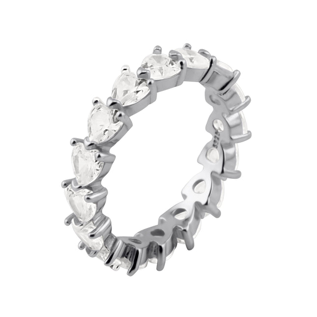 Ring aus Herzen - Sterling Silber