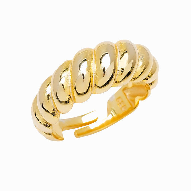 Croissant-Ring Verstellbar - Sterling Silber