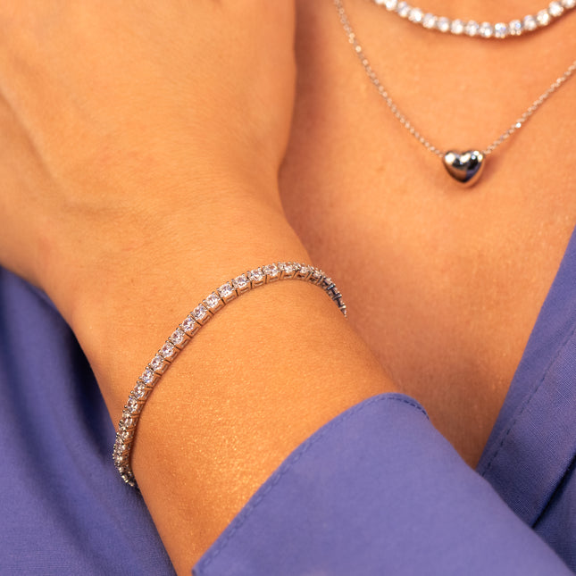 Tennis Armband 3mm - Sterling Silber