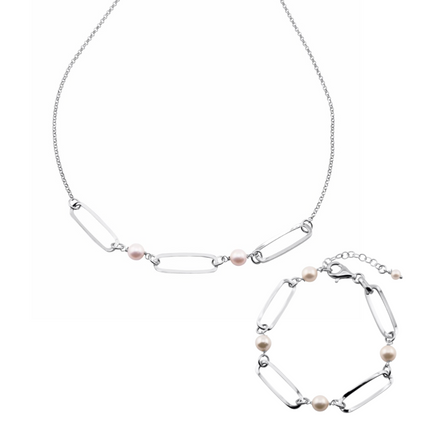 Gliederperlen Schmuckset - Sterling Silber