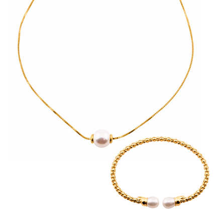 Schmuckset Eleganz der Perle - Sterling Silber