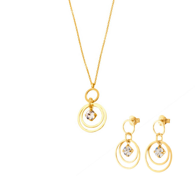 Schmuckset Glanzvolle Kreise - Sterling Silber