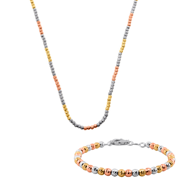 Schmuckset Drei Farben - Sterling Silber