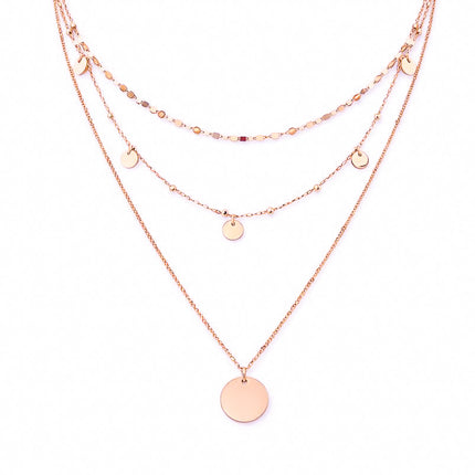 Mehrlagige Layering Halskette mit Anhänger - Sterling Silber