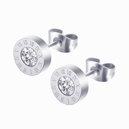 Ohrstecker mit römischen Zahlen - wasserfest