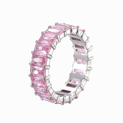 Ring mit rosa Zirkonia - wasserfest