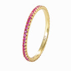 Zierlicher Ring mit Pink Zirkonia - Sterling Silber