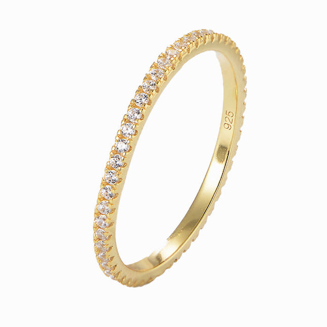 Zierlicher Ring mit Zirkonia - Sterling Silber
